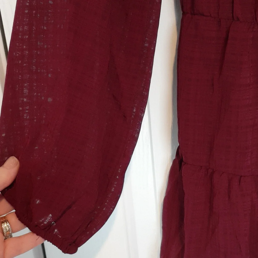 BNWT Glassons sz 12 maroon red long sleeve dress - Picture 3 of 10